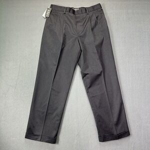 New Dockers Mens W32 L30 Relaxed Fit Iron-free Khaki-Pleated Cuffed Dress Pants